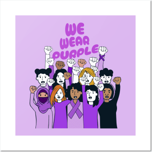 Domestic violence awareness - We Wear Purple Posters and Art